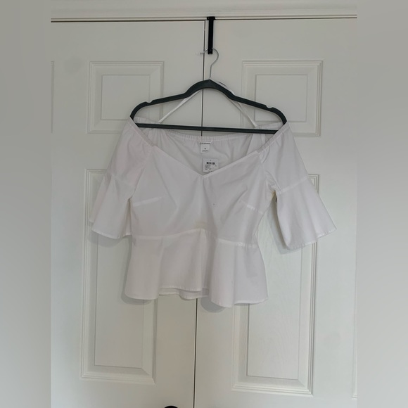 Club Monaco White Flared Sleeve Crop Top - Picture 5 of 7